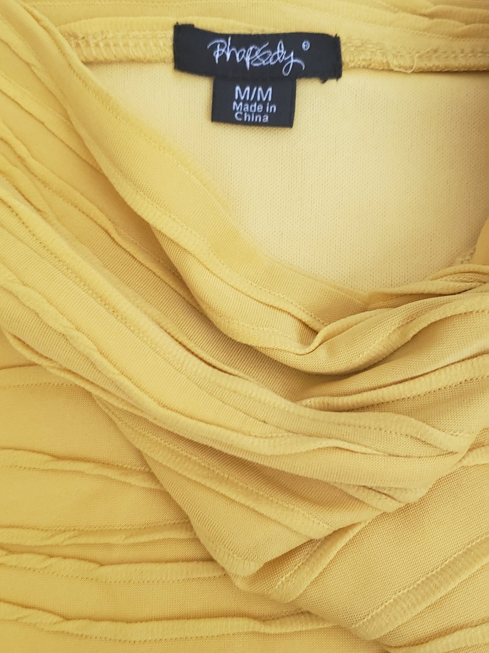 Rhapsody Yellow Textured Mini Skirt - Picture 6 of 6